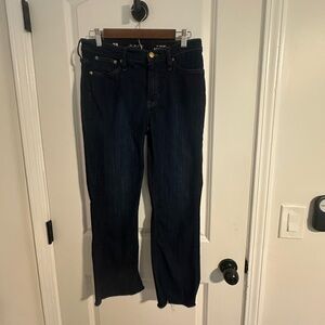 J. Crew 9 inch Demi boot cut jeans sz 28 EUC dark wash